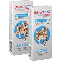 Bravecto Plus Para Gatos De 2,8 A 6,25kg 250mg - Kit com 2 Unidades - Envio Imediato - MSD SAÚDE ANIMAL