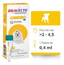 Bravecto Transdermal Antipulgas 2 A 4,5 Kg 112.5 Mg Cães Cão