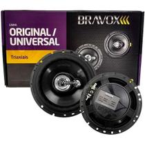 Bravox TR6 U Par de Alto-Falantes para Som Automotivo Triaxial 6" Polegadas 120W RMS 4 Ohms Preto