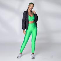 Brazil Del Mar Calça Legging Feminina Copacabana Verde Flúor Brazil Del Mar Calça Legging Feminina Copacabana Verde Flúor