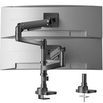 Brazo para Monitor Dual WALI para Pantallas Curvas de 17" a 49" de Alta Resistencia