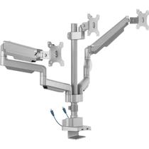 Brazo para Monitor Lorell LLR99804 USB Triple Ajustable Gris