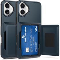 Brcshop Capa Porta Cartão para o iPhone 17 Compartimento Oculto para Armazenamento de 3 Cartões e Proteção Anti impacto Brcshop Capa Porta Cartão para o iPhone 17 Compartimento Oculto para Armazenamento de 3 Cartões e Proteção Anti impacto