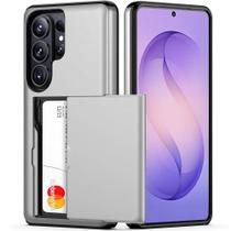 Brcshop Capa Porta Cartão para o Samsung Galaxy S26 Ultra Compartimento Oculto para Armazenamento de 2 Cartões e Proteção Anti impacto Brcshop Capa Porta Cartão para o Samsung Galaxy S26 Ultra Compartimento Oculto para Armazenamento de 2 Cartões e Proteção Anti impacto
