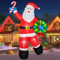 BrdJade Papai Noel inflável de Natal 3,6 m com LEDs BrdJade Papai Noel inflável de Natal 3,6 m com LEDs