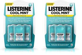 Breath Strips Listerine Pocketpaks Cool Mint 72 unidades x 2 Breath Strips Listerine Pocketpaks Cool Mint 72 unidades x 2
