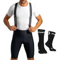 Bretelle ciclismo masculino Free Force Endurance gel + meia