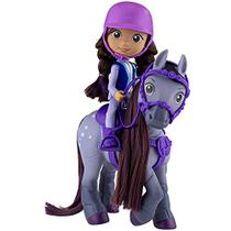Breyer Horses Piper's Pony Tales Paloma e Rayna Boneca e cavalo Toy Set 6" A x 6" L Modelo 8502, roxo