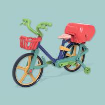 Bribquedo mine bicicleta para bonecas simulação música elétrica, luzes, plástico,.