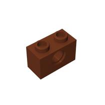 Brick Block TTEHGB TOY Classic Bulk 1x2 com orifício, 100 unidades, marrom Brick Block TTEHGB TOY Classic Bulk 1x2 com orifício, 100 unidades, marrom