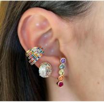 brico colorido e piercing fake