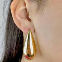 Brico Gota Grande Lisa Banhado a Ouro 18k