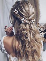 Bridal Hair Vine JAKAWIN HV103 Silver Crystal para casamento