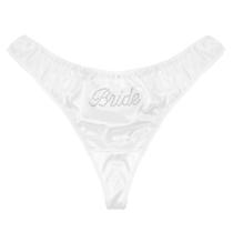 Bridal Thong xo, Fetti Bachelorette Party Ivory Satin Bride