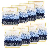 Bridesmaid Scrunchies, pacote com 8 gravatas de cabelo de cetim, azul gradiente