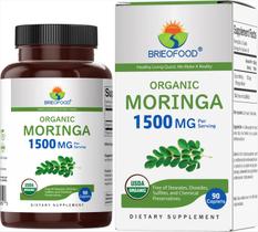 Brieofood Moringa Orgânica 1500mg 90 Comprimidos Vegetarianos Brieofood Moringa Orgânica 1500mg 90 Comprimidos Vegetarianos
