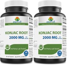 Brieofood Raiz de Konjac 2000mg 180 Cápsulas Vegetarianas Pacote 2