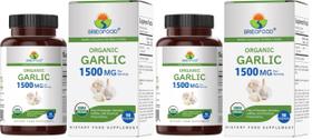 Brieofood Suplemento de Alho Orgânico 1500 mg 90 Comprimidos - Pacote com 2 Brieofood Suplemento de Alho Orgânico 1500 mg 90 Comprimidos - Pacote com 2