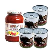 Brigadeiro de colher 335g e goiaba cremoso diet 650g hue - kit 5 unidades