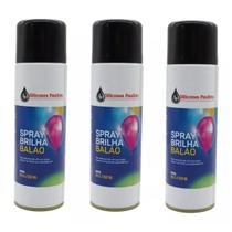 Brilha Balão Spray Bexiga Festa Buffet 300ML Decoração 3 un