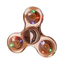 Brilha No Escuro Cristal Luminoso LED Fidget Spinner Mão Superior EDC Brinquedo De Alívio Do