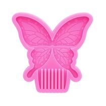 Brilhante Butterfly Comb Epoxy Resin Mold Cabelo Joias Cabelo Escolha Silicone Molde DIY Artesanato Ornamentos De Fundição Ferramentas