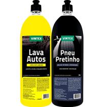 Brilho e Proteção Pneu Pretinho 1.5L Shampoo Lava Autos 1.5L Vintex