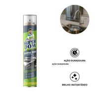 Brilho Inox Super Dom Spray 300ml Limpa e Dá Brilho em Inox Ideal para Utensílios, Geladeiras, Corrimãos, Elevadores
