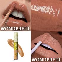Brilho labial bitarra beauty 4ml - WONDERFUL - textura leve, cremoso, hidratação com e sem glitter, versatil, look hibrido, Combine o poder de cobertura com o brilho sofisticado do gloss.