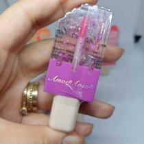 Brilho Labial Picolé Amor Anjo Glitter Rosa Hidratante e Cheiroso Lábios Radiantes!
