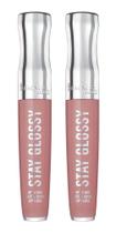 Brilho labial Rimmel Stay Glossy 6HR Blushing Belgraves 5,3 ml x2