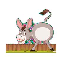 Brincadeira Burro Festa Junina ou Escola Jogo Coloque o Rabo no Burrinho