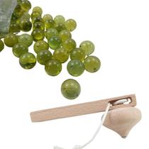Brincadeiras Tradicionais - 30 Bolinha de Gude 1 Pião Fieira com Lançador Brincadeiras Tradicionais - 30 Bolinha de Gude 1 Pião Fieira com Lançador