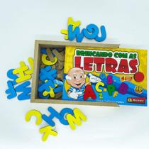 Brincando com as letras 3 kits de alfabeto recortado madeira - MANINHO