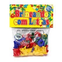 Brincando com Letras pedagógico com 62 peças - Pais e Filhos - Brincando com Letras pedagógico com 62 peças - Pais e Filhos -