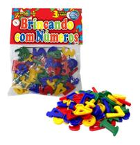 Brincando Com Números 56 Peças Plásicas Pedagógico Educativo