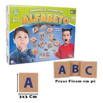 Brincando de aprender com alfabeto 144 pecas - pais e filhos