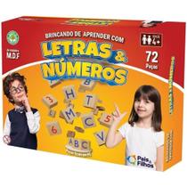 Brincando De Aprender Com Letras E Números 72 Pçs Madeira Brincando De Aprender Com Letras E Números 72 Pçs Madeira