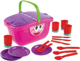 Brincando De Casinha Cesta Picnic 21Pcs Dismat Brincando De Casinha Cesta Picnic 21Pcs Dismat