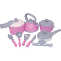 Brincando de Casinha Jogo de Panelinhas Gourmet RS com 10 Peças