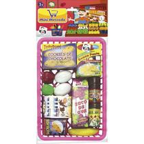 Brincando De Casinha Mini Mercado Cesta Com Acessório Brincando De Casinha Mini Mercado Cesta Com Acessório