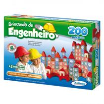 Brincando de Engenheiro 200 Pecas Xalingo 53065 Xalingo Brinquedos