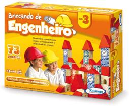 Brincando de engenheiro 73pçs - Brinquedo Infantil pedagógico
