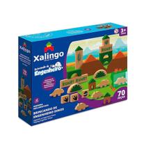 Brincando de Engenheiro Dinossauros 70 Peças Xalingo