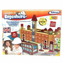 Brincando De Engenheiro Londres 99 Peças De Madeira