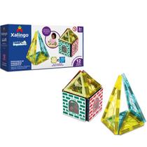 Brincando de Engenheiro Magnetico 12 Peças Xalingo