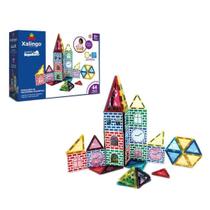 Brincando de Engenheiro Magnético 44 peças Xalingo