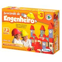 Brincando de Engenheiro nº 3 73 Peças - Xalingo