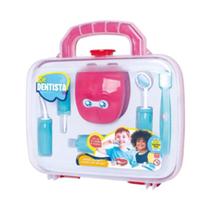 Brincando de profissão dr Dentista maleta completa de brinquedo com acessórios para crianças