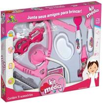 Brincando De Profissões Kit Medica 9 Peças Art Brink Multicor